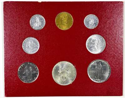 【雨安】【直播拍卖】【裸币套币-001期】 2026-04-24 周五 19:30 (金价1034, 银价18.00) [现代套币] Vatican 梵蒂冈 套币 1961年