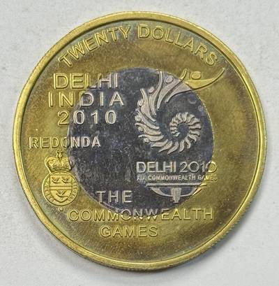 S&S Numismatic世界钱币-拍卖 第127期 雷东达王国2010年 印度新德里举办的第19届英联邦运动会 20元双色纪念币