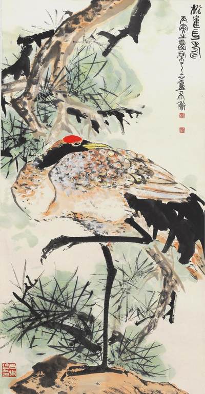 碧月说宝.国有文物商店书画专场（七） 韩天衡 松鹤长寿