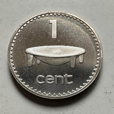 🌹外币初藏🌹🐯2026年第46场   每周二四六晚8️⃣点  世界硬币 苏联泰国纪念币 斐济 1976年 1分 精制银币 2.26克-17.5毫米-92.5%银 发行量3012枚（KM#27a）