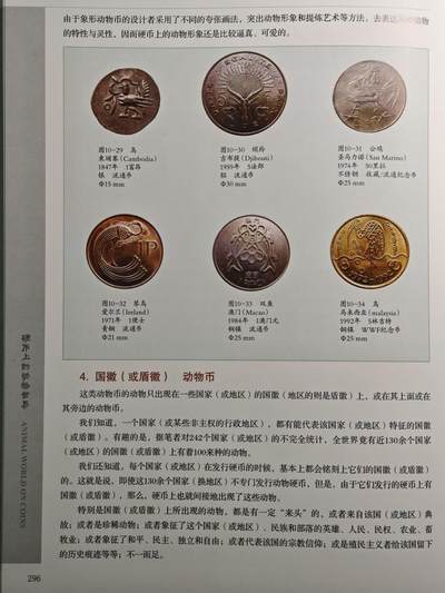 【德藏】世界币章拍卖第171期（拍品征集中~欢迎藏友联系） 全新塑封 硬币上的动物世界 硬壳精装 全彩铜板纸印刷 全书约310页