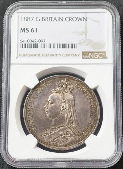 甄臻铺-“方寸甄品”甄品场-世界币章拍卖（第62期），送拍享返佣金等优惠多多 - NGC-MS61 英国1887维多利亚高冠马剑 NGC评级MS61 这枚在61中算是非常不错的了 原状态 包浆自然温润