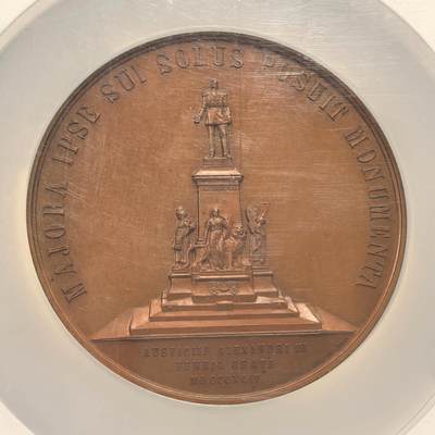 博洋堂“生趣盎然”4月精品专场暨第169期（全场包邮） NGC MS67BN PL 沙俄1894年亚历山大二世镜面纪念大铜章 纪念沙皇亚二在赫尔辛基纪念碑落成 直径69mm大规格 大铜章镜面prooflike效果极致 顶级67分无敌品相 彰显彼时的芬兰大公国作为沙俄附属国 进一步沦落沙俄的统治之下 源自俄系顶级集藏Sigma Collection 盒子边道轻微小磕无碍密封