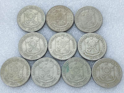 第一海外回流一元起拍收藏 散集专场  第312期 菲律宾1比索大币 10枚