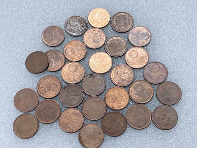 第一海外回流一元起拍收藏 散集专场  第312期 欧盟5欧分硬币 30枚