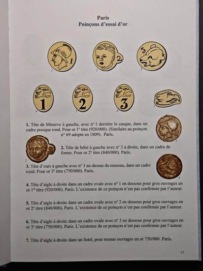 【德藏】世界币章拍卖第171期（拍品征集中~欢迎藏友联系）  98新 法国金银器鉴定宝典：《法国贵金属制品印记：1789 年至今》法语版第一版 全彩铜板纸印刷 全书约190页 详情请看拍卖介绍