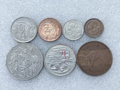 第一海外回流一元起拍收藏 散集专场  第312期 澳大利亚硬币 7枚