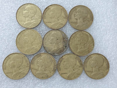 第一海外回流一元起拍收藏 散集专场  第312期 法国20分 10枚