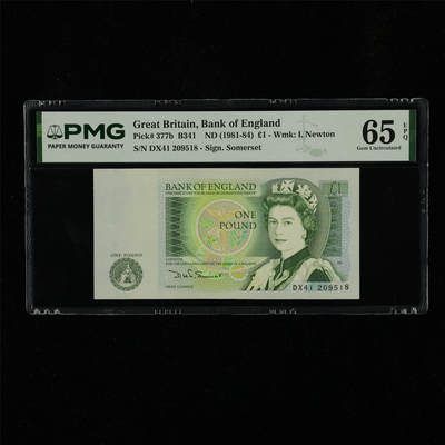 【亘邦集藏】第230期拍卖 1981-84年 英国1英镑 PMG 65EPQ DX41 209518