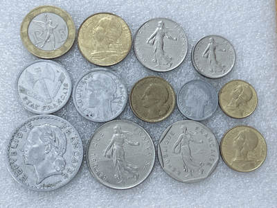 第一海外回流一元起拍收藏 散集专场  第312期 法国硬币 13枚