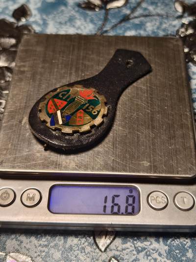 抚柳草堂-第二十八期章牌钱币  奖章勋章 满百包邮 放漏专场 法国陆军运输部队第156训练中心（CIT 156）证章 齿轮+火炬 齿轮代表运输/后勤的工业属性 火炬则象征“传承与训练”，点明了这支部队的教学训练职能  历史原品 