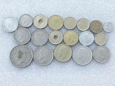 第一海外回流一元起拍收藏 散集专场  第312期 西班牙硬币 19枚 无重复