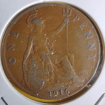 沼泽如烟--第1068场 英国1916年1便士