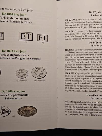 【德藏】世界币章拍卖第171期（拍品征集中~欢迎藏友联系）  98新 法国金银器鉴定宝典：《法国贵金属制品印记：1789 年至今》法语版第一版 全彩铜板纸印刷 全书约190页 详情请看拍卖介绍