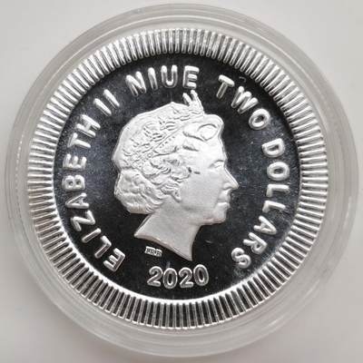 博洋堂“生趣盎然”4月精品专场暨第169期（全场包邮） 纽埃2020年2元彩色普制银币 雅典娜的猫头鹰-黑夜 1盎司999银 发行量：999 盒证全