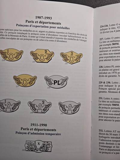 【德藏】世界币章拍卖第171期（拍品征集中~欢迎藏友联系）  98新 法国金银器鉴定宝典：《法国贵金属制品印记：1789 年至今》法语版第一版 全彩铜板纸印刷 全书约190页 详情请看拍卖介绍