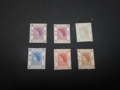 博彦收藏 5月6日 8点 邮票专场 香港女皇普票6枚 背贴 上品