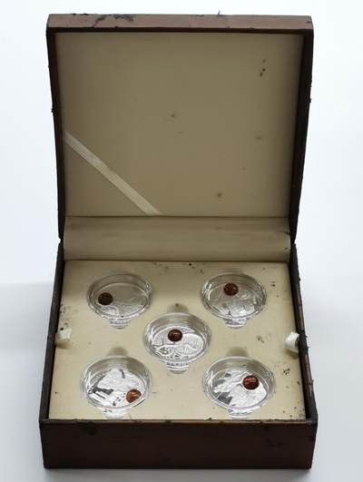 博洋堂“生趣盎然”4月精品专场暨第169期（全场包邮） 库克2011/2012年1元9枚镶嵌琥珀精制银币套 琥珀之路 925银16.81克X9（其中一枚镀金）共计151.29克 发行量：1万套左右 原盒 波兰代铸