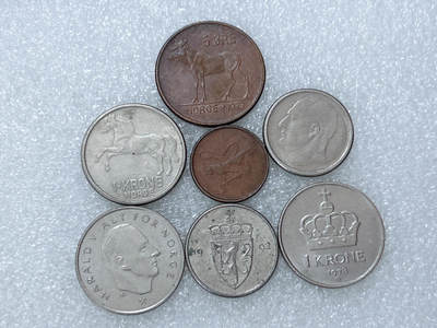第一海外回流一元起拍收藏 散集专场  第312期 挪威硬币 7枚