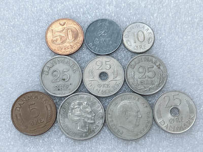 第一海外回流一元起拍收藏 散集专场  第312期 丹麦硬币 10枚