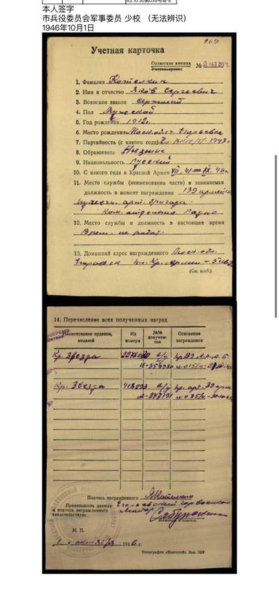 戎马世界章牌大赏第115期 苏联红星勋章，号段418293，有档案