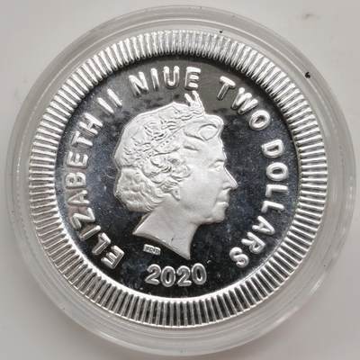 博洋堂“生趣盎然”4月精品专场暨第169期（全场包邮） 纽埃2020年2元彩色普制银币 雅典娜的猫头鹰-白天 1盎司999银 发行量：999 盒证全