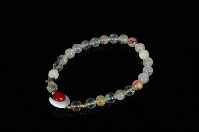 上海都达杂项专场103【全场包邮】  彩兔毛水晶手串73-197