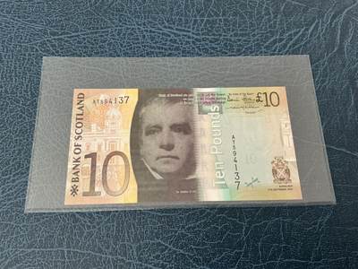 【炜奕收藏】，五月第一期 - 苏格兰10镑 2007年 全新unc