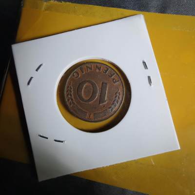 沼泽如烟--第1068场 德国1949年10芬尼银行版