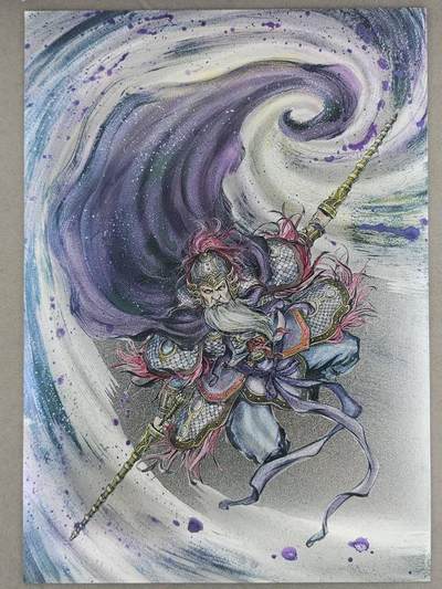 龙虎卡牌-八四场（满200元包邮，无佣金，每周六结拍，欢迎送拍） - A4粗闪大卡 百里卡牌 夏伟义 - 梁山五虎呼延灼