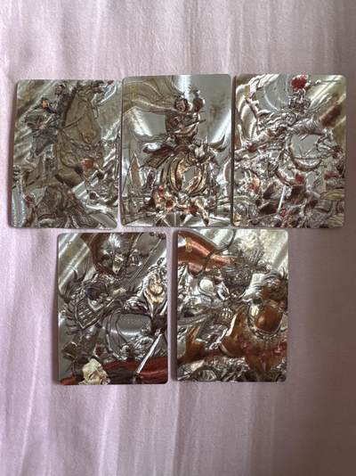 月落卡牌大清仓第10期 超吉梦   张导   蜀汉五虎将   限定特卡粗闪工艺卡一套