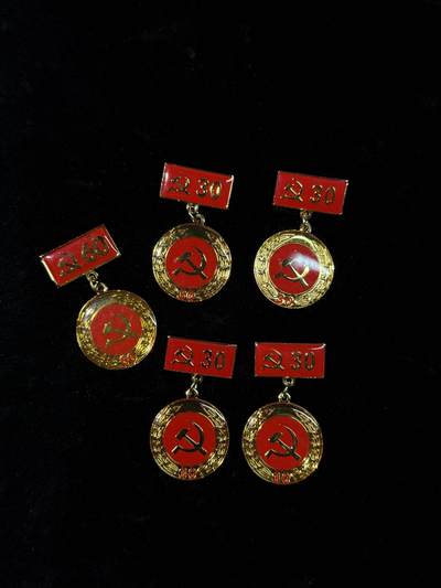 戎马世界章牌大赏第115期 越南党龄章一组