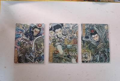 蜂潮卡牌  拍卖003期  0佣收拍（4月26日  21点  截拍） 卡有江湖&齐卡文化  反骨仔•哪吒  反骨仔•孙悟空  反骨仔•杨戬  限编：182/200  同编