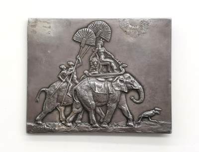 博洋堂“生趣盎然”4月精品专场暨第169期（全场包邮） SAMF作品，埃及艳后，大师Fremiet，1902年原版限量版，83*66mm，边铭：丰饶角+ ARGENT+ 火蝾螈标+限量编号，银章发行量仅仅94枚，此章公认为法兰西章牌之友协会扛鼎作品，藏品基本都在世界各地藏家手里，很少看到！