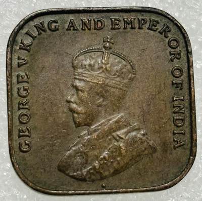 文馨钱币收藏第 302 场，国外回流老铜币，中东阿拉伯地区，拉美等国货币，30 号 1 号二连拍，长期接代拍业务，预计 4 月 4-5 号发货 带铜光 1920 年英属海峡乔治五世 1 分铜币