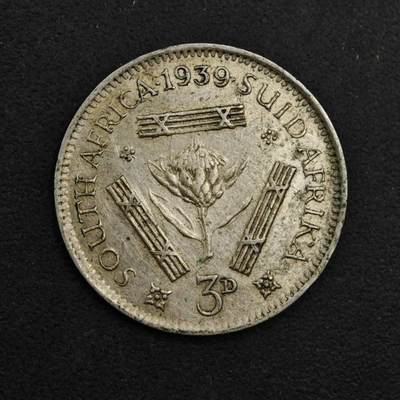 【淘币小摊】实时拍第八百九十八拍   小银币场    每周一统一发货 南非1939年乔治六世3便士银币