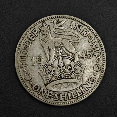 【淘币小摊】实时拍第八百九十八拍   小银币场    每周一统一发货 英国1945年乔治六世一先令银币