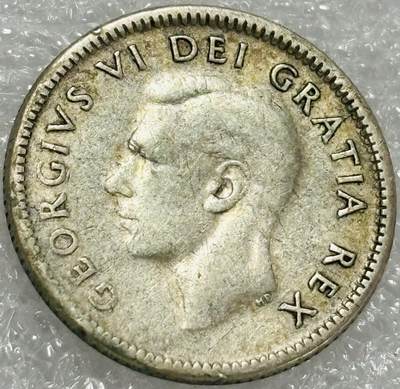 文馨钱币收藏第 302 场，国外回流老铜币，中东阿拉伯地区，拉美等国货币，30 号 1 号二连拍，长期接代拍业务，预计 4 月 4-5 号发货 1949 年英属加拿大乔治六世 10 分银币，第二版 2.3 克 800 银