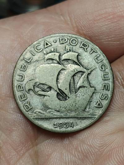 2026年第四十八场(总第二百一十七场）外国好品散币场(免佣金) 葡萄牙🇵🇹1934年5埃斯库多银币(共和国时期第四套流通硬币，650银)