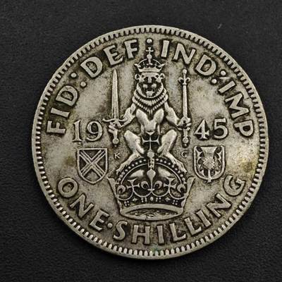 【淘币小摊】实时拍第八百九十八拍   小银币场    每周一统一发货 英国1945年乔治六世一先令银币