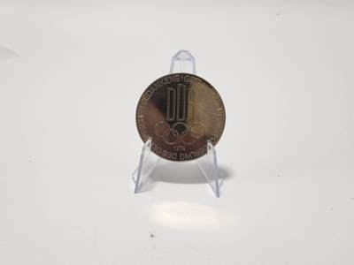 南水社第5次拍卖  东德（DDR）1974年顾拜旦奥林匹克纪念章 原盒原品 章体完好 实拍如图