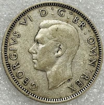 文馨钱币收藏第 302 场，国外回流老铜币，中东阿拉伯地区，拉美等国货币，30 号 1 号二连拍，长期接代拍业务，预计 4 月 4-5 号发货 1942 年英国乔治六世 1 先令银币，第二版 5.6 克 500 银