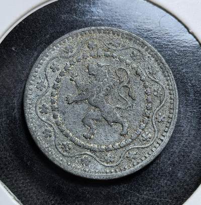 外国优质老铜币纪念币银币专场，周六晚上九点倒数截拍，满百包邮，节前出差在外，5月3日统一发货,可寄存半年，喜欢朋友微信扫描二维码可直接参拍 德国占领比利时1916 年10 生丁，正面为比利时狮徽，是一战期间德国占领当局发行的紧急货币，见证了比利时被占领的历史。