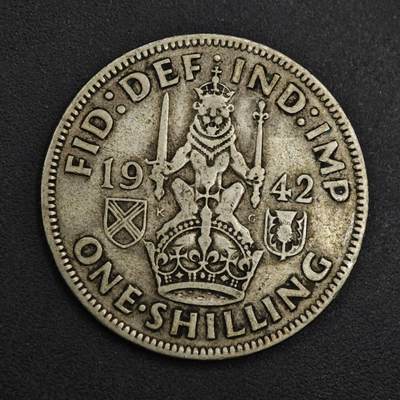 【淘币小摊】实时拍第八百九十八拍   小银币场    每周一统一发货 英国1942年乔治六世一先令银币