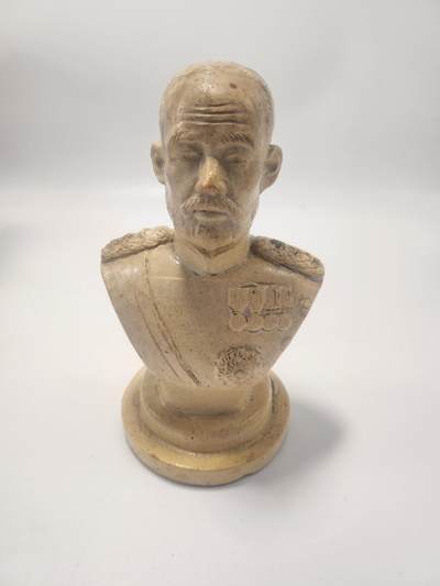 南水社第5次拍卖  日本大正时期 陆军大将乃木希典 陶制半身像 原品