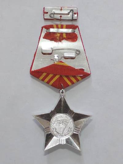 韵星假日军品类拍卖第56期  -- Rimey Holidays Militaria Auction 56 越南社会主义共和国一级光荣战士勋章带原略 硬挂版