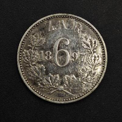 【淘币小摊】实时拍第八百九十八拍   小银币场    每周一统一发货 南非德兰士瓦1897年6便士银币