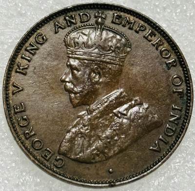 文馨钱币收藏第 302 场，国外回流老铜币，中东阿拉伯地区，拉美等国货币，30 号 1 号二连拍，长期接代拍业务，预计 4 月 4-5 号发货 极美品 1926 年英属香港乔治五世大一仙铜币，第一版关门年份