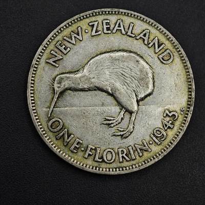 【淘币小摊】实时拍第八百九十八拍   小银币场    每周一统一发货 新西兰1943年乔治六世弗洛林银币