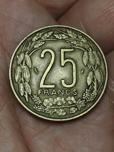 2026年第四十八场(总第二百一十七场）外国好品散币场(免佣金) 中非国家联盟1975年25法郎(第一套首发年，Dolphin –海豚标)